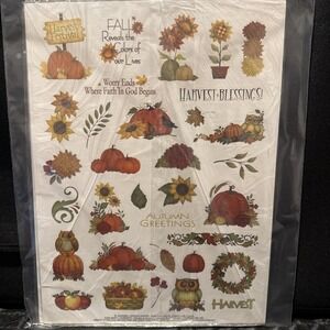 2 Current Scrapbook Sticker XL Sheet - Autumn Thanksgiving Harvest - 900371 New
